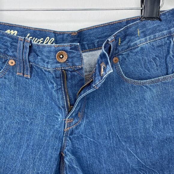 Madewell Mid Rise Medium Wash Denim Cutoff Blue Jean Fray Hem Shorts Size 25 - Picture 4 of 14